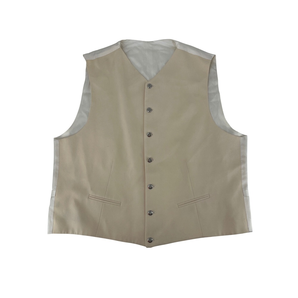 Unbranded Waistcoat Vest 42 Cream Good Made in Italy Formal Wedding